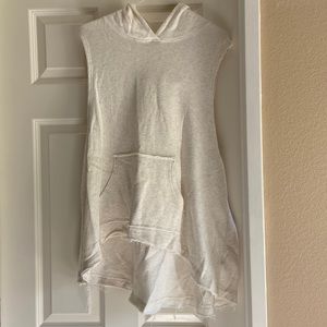 Free People White Sweatshirt Muscle Tank
